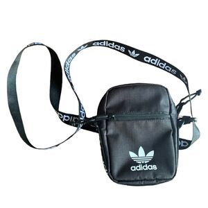 Adidas Original Festival Crossbody Bag Black White Trefoil